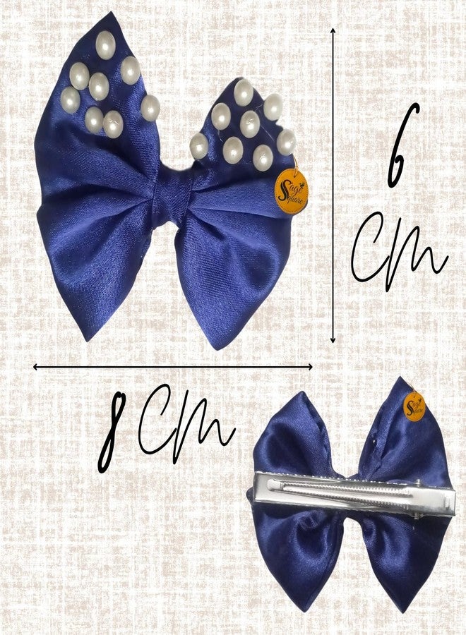 سايج سكوير مشبك شعر فاخر للحيوانات الأليفة من سيج سكوير مزين باللؤلؤ - مناسب للكلاب والقطط | أنيق، مانع للانزلاق، وعصري | إكسسوار تجميل فاخر للمناسبات الخاصة، وحفلات الزفاف، وإطلالات الحفلات (أزرق) - Image 3